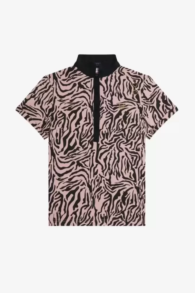 Zebra Print Women’s Polo Shirt