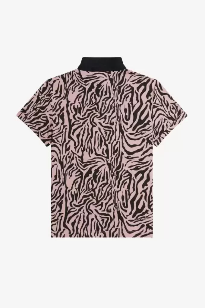 Zebra Print Women’s Polo Shirt