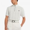Zip Neck Raglan Sleeve Polo Shirts
