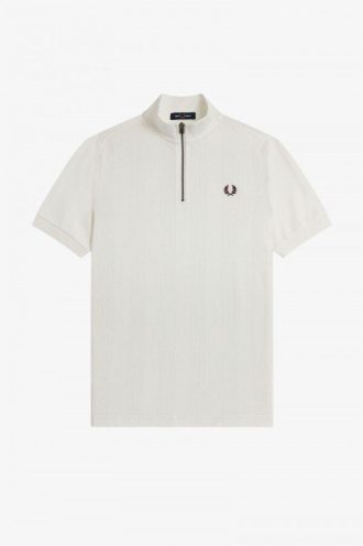 Zip Neck Raglan Sleeve Polo Shirts