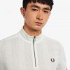 Zip Neck Raglan Sleeve Polo Shirts
